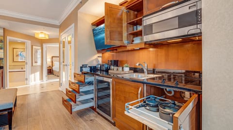 Chef's Kitchen — In-Suite Pots, Pans and Full Cookware Available, Self-Cater and Save on Every Meal