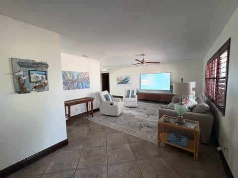 Living room with smart TV