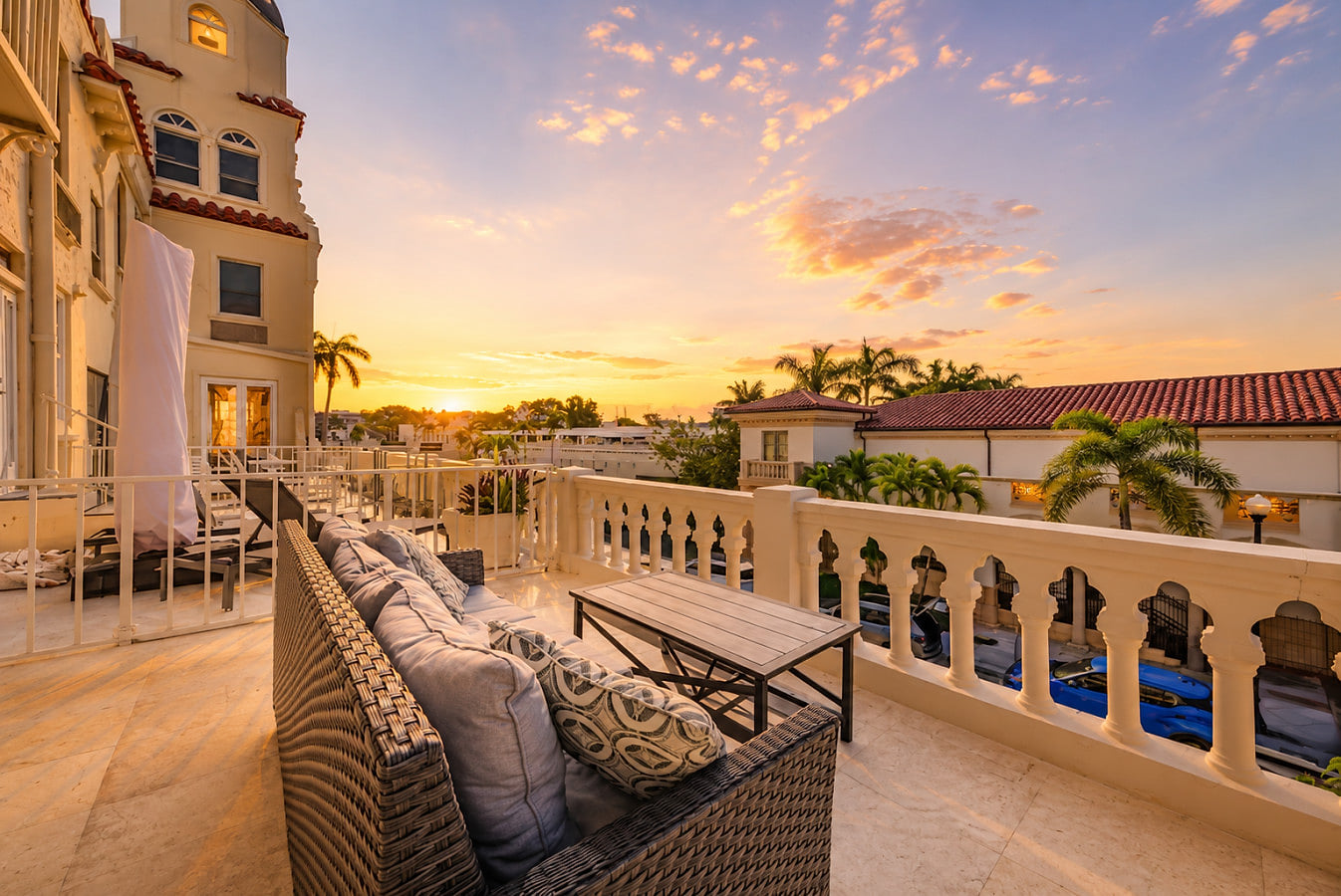 Luxury Palm Beach Escape with Private Terrace