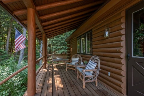 Front porch with porch swing