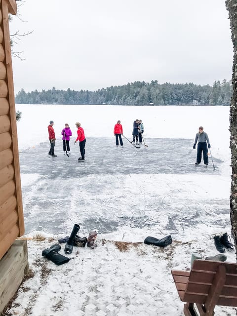 Shovel off the lake in the winter for your private ice skating rink!