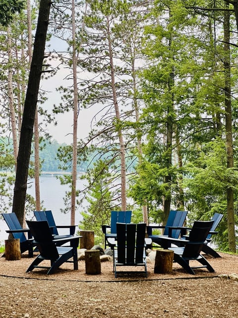 The firepit overlooks Little Fork Lake