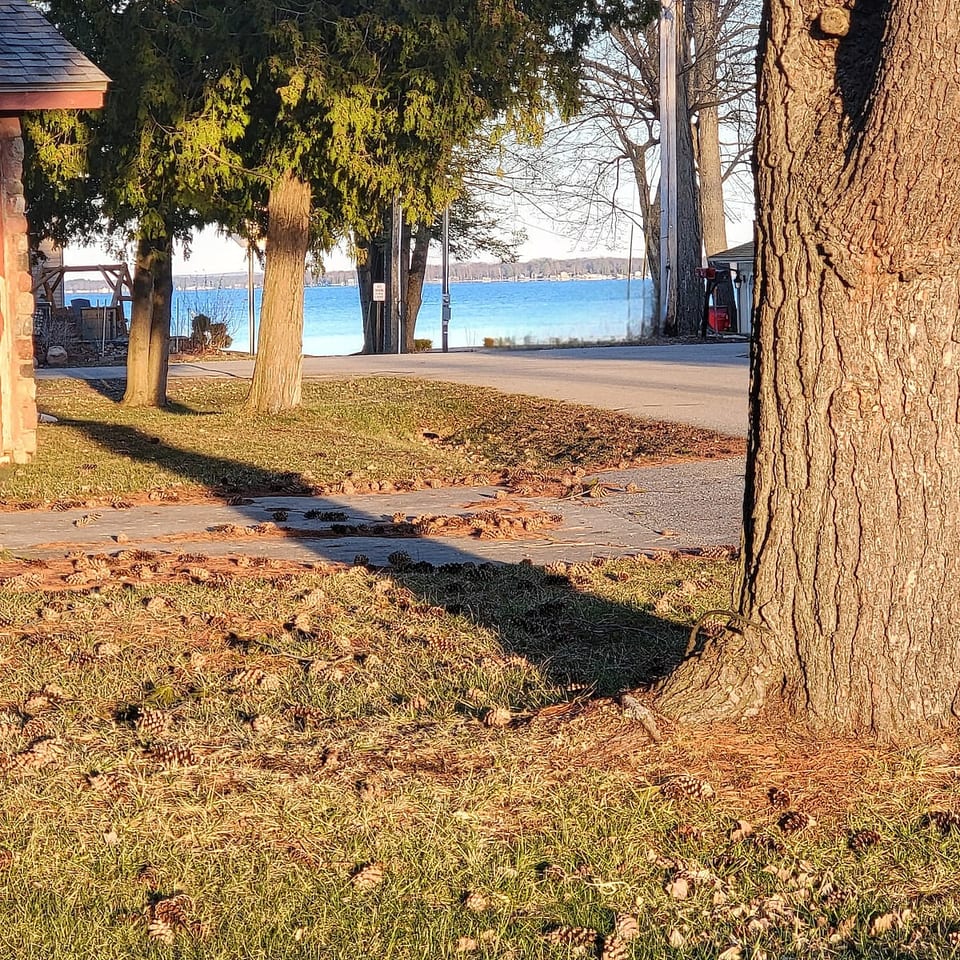 Vacation mode: lakeview and loving it! Several road end access points are conveniently located near the cottage, allowing for easy walking access to launch paddle boards or enjoy a swim. Please respect the lakefront owners property rights.