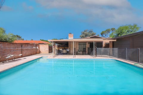 Cool off from the summer heat in our private pool! We also have a fence installed to keep young children safe and give you peace of mind.