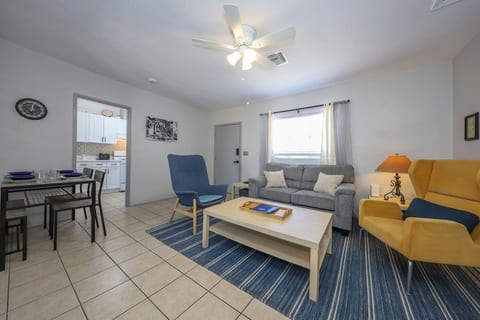 Kick off your shoes and relax in our super comfortable love seat sofa or our accent chairs. Equipped with roku smart T.V.s and all your favorite board games.