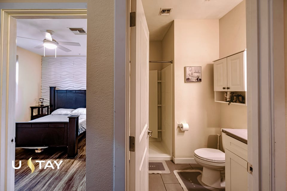 Private bedroom and full bath with stylish finishes and cozy comfort