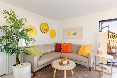 comfy living area with fluffy pillows,