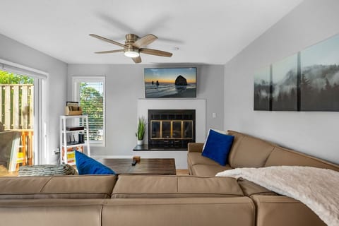 The wood-burning fireplace is not available for use due to odor and safety/liability concerns (gas service is not currently available at this property)