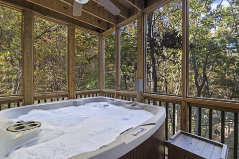 Basement Level: Hot Tub on Deck