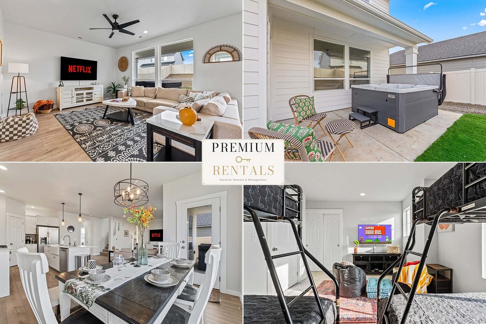 Luxury 5BR Retreat • Hot Tub • Game Room • EV - Kuna