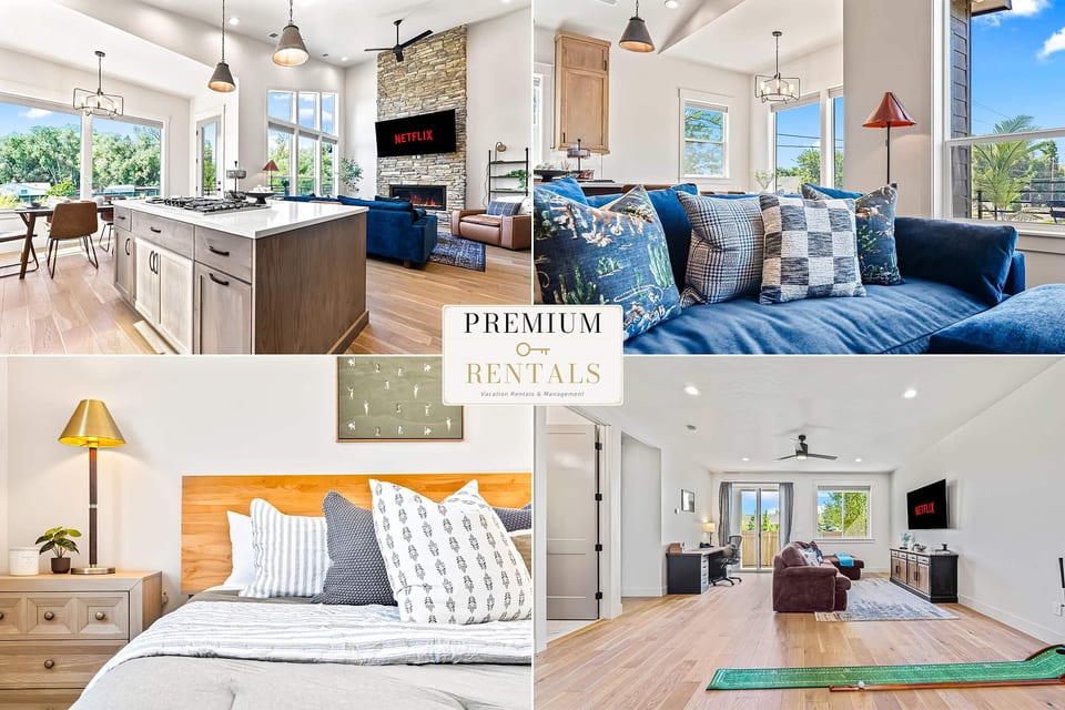 Dark & Sleek 3BR Escape by the Golf Course - Boise