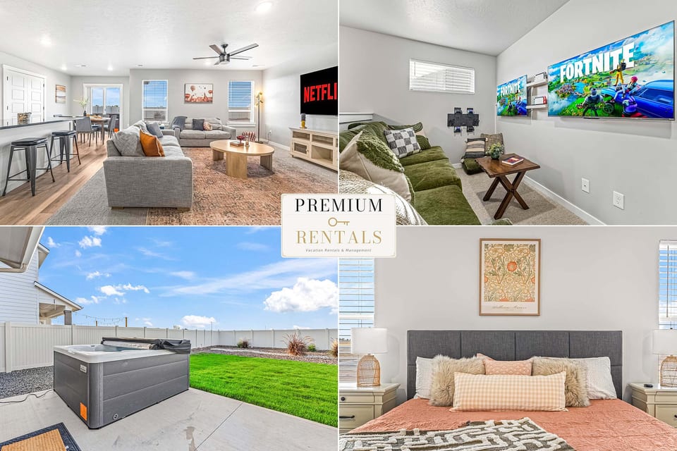 Spacious 5BR - Gamer Room - Hot Tub & Basketball - Nampa