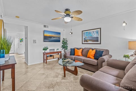Spacious Living Room with Smart TV