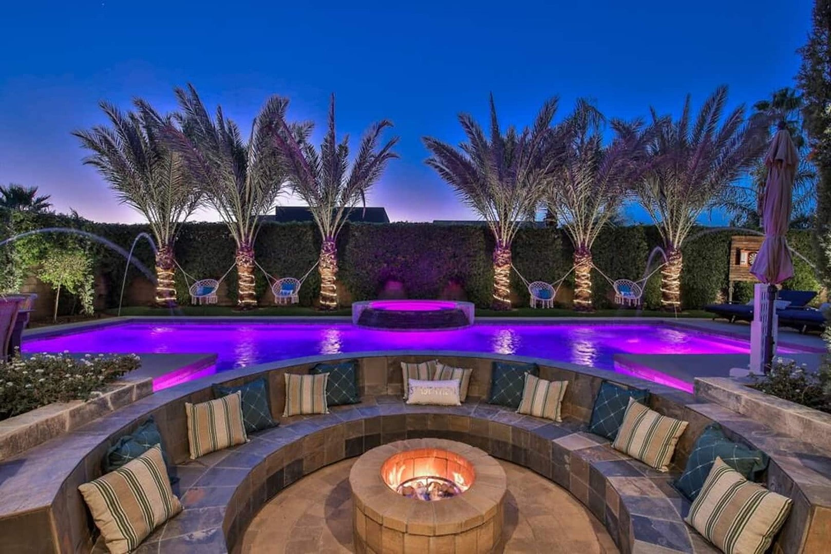 Luxe Cali Villa | XL Pool, Firepit, Cabanas, Games
