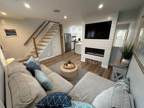 Living , TV Area with Fireplace