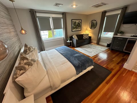 Unit 7 Bedroom w/ Coffee Station & Mini Refrigerator