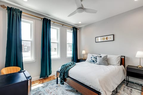 Soft bedding and a comfy mattress welcome you in you primary suite.