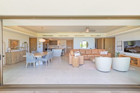 Spacious open-concept living area