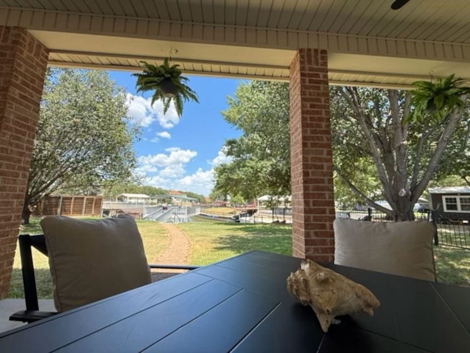 Porch view & backyard