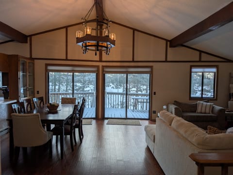 Upstairs living room and dining room