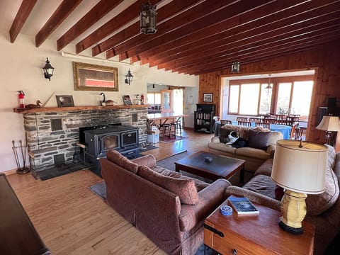 Ski house, great room with dining rooms in back