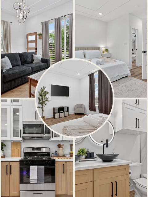 Bright modern suite with stylish kitchen, bath, and airy living space