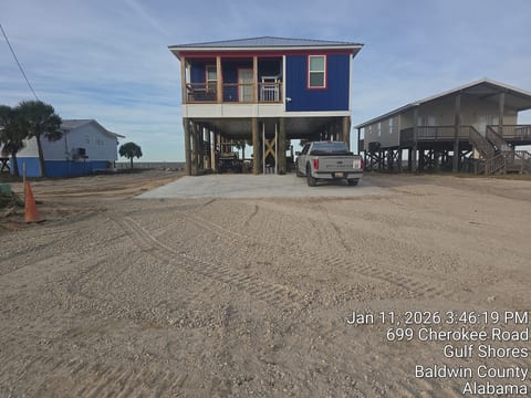 Driveway , parking for 4 + vehicles