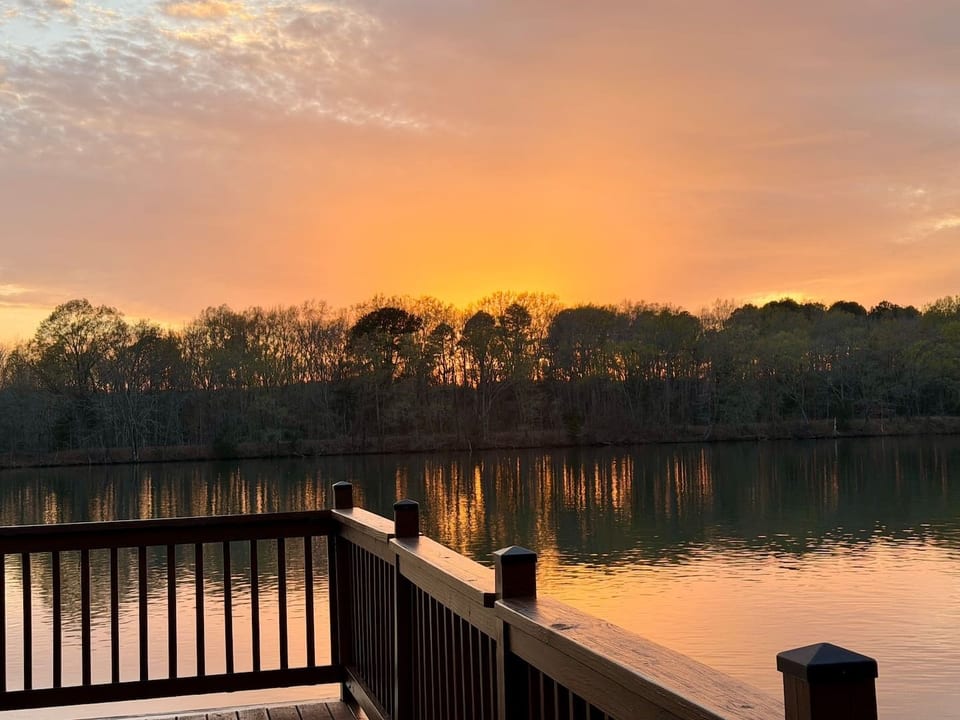 Watch the sun drop over the lake with the people you love.