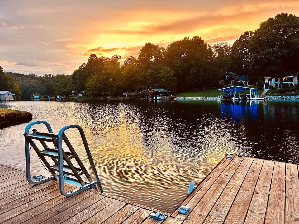 Watch the sun drop over the lake from the dock.  
