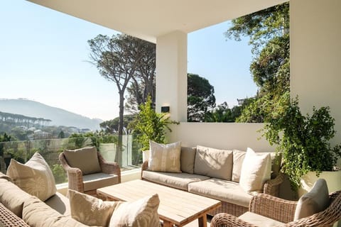 Upstairs terrace seating area