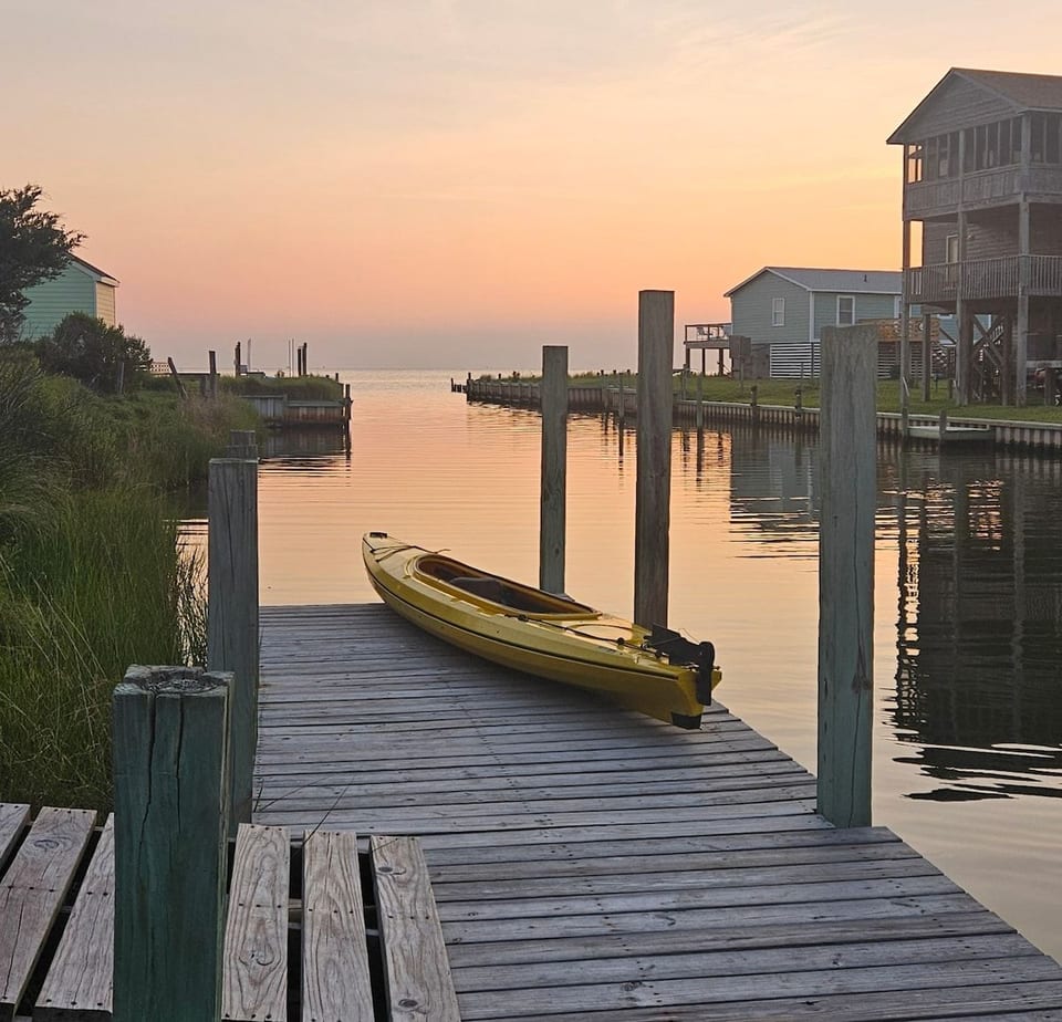 Kayak from or bring your own boat to your own private dock on the canal.