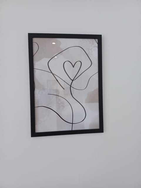 Stylish contemporary wall art adding a warm personal touch to your room