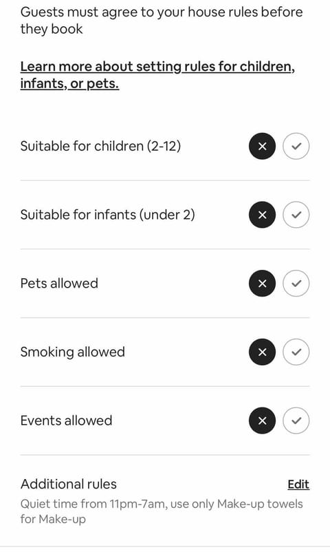 please read these house rules before booking