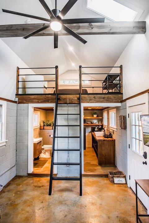 The craftsmanship, design, and materials used, make this space more than just a comfortable place to stay. It is a tribute to the industrial history of the Park Circle neighborhood, and contributes to a unique guest experience.