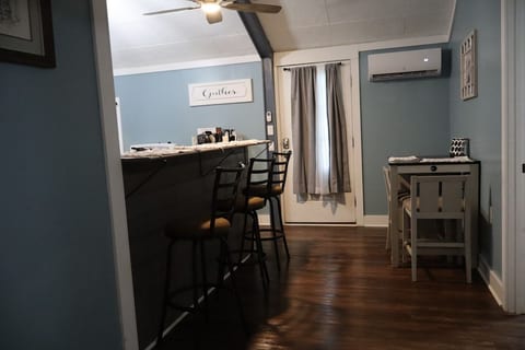 Gather around the dining table and enjoy a fully equipped kitchen with everything you need to prepare meals