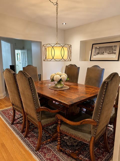 Dinning room with 10 chairs