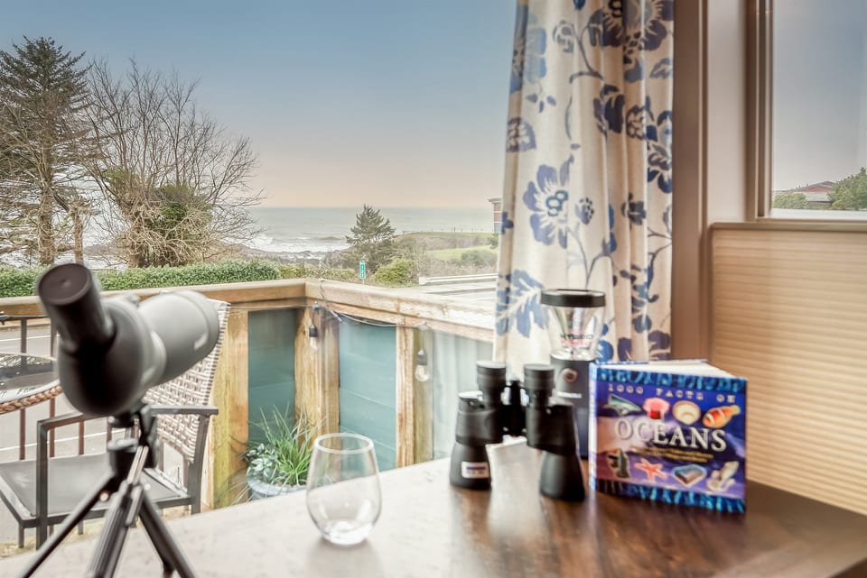 Desk/Seating area with View of Pirate Cove