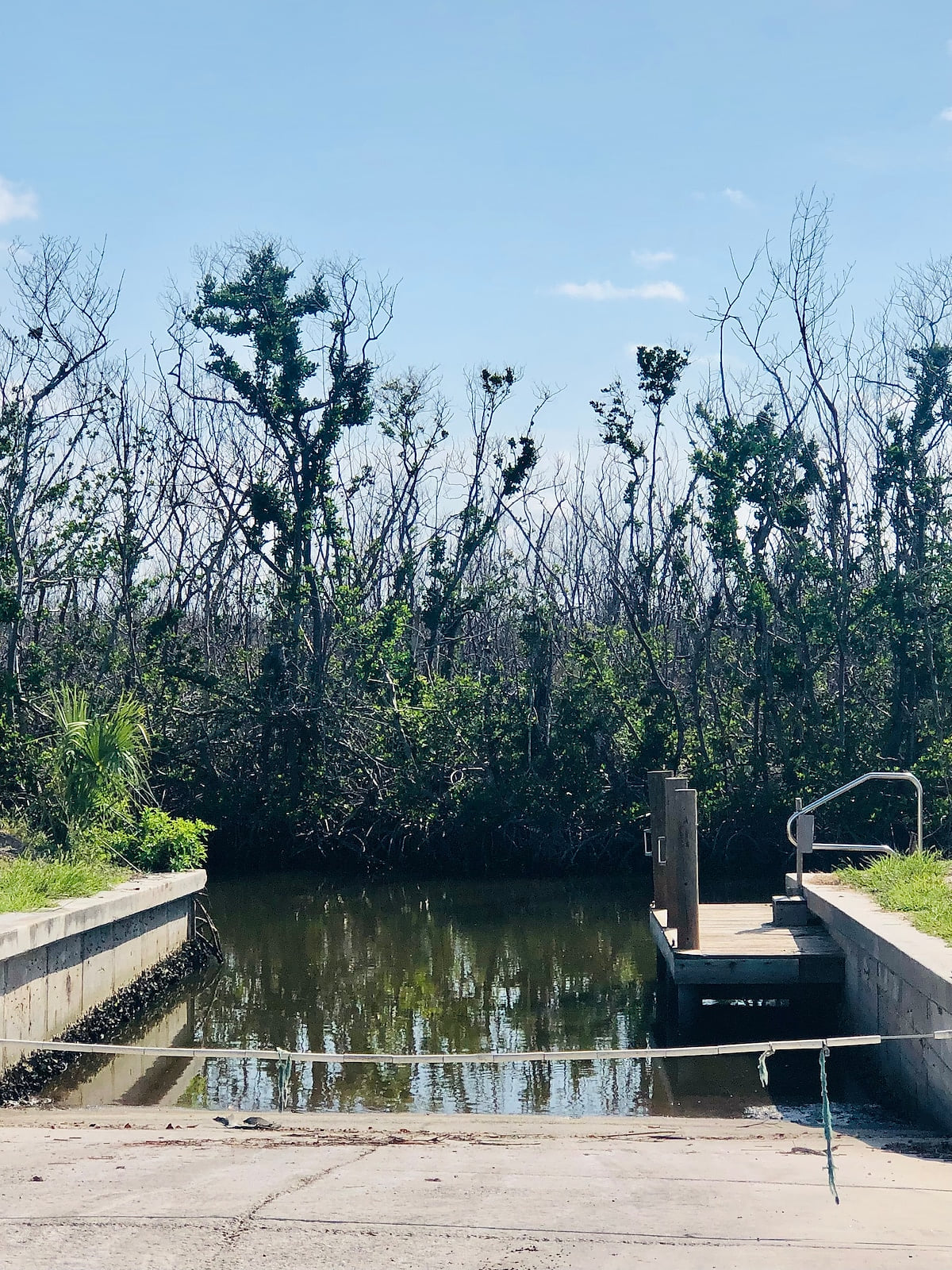This is our private boat launch - right at the end of our street. It also has a dock and a tie up for you to use if needed