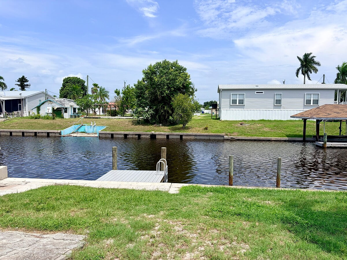 A view of our dock from the grass