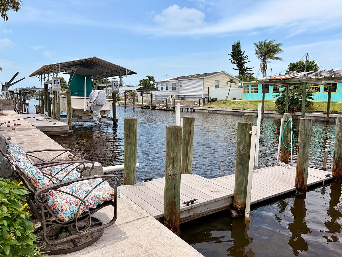 Dock at very high tide!