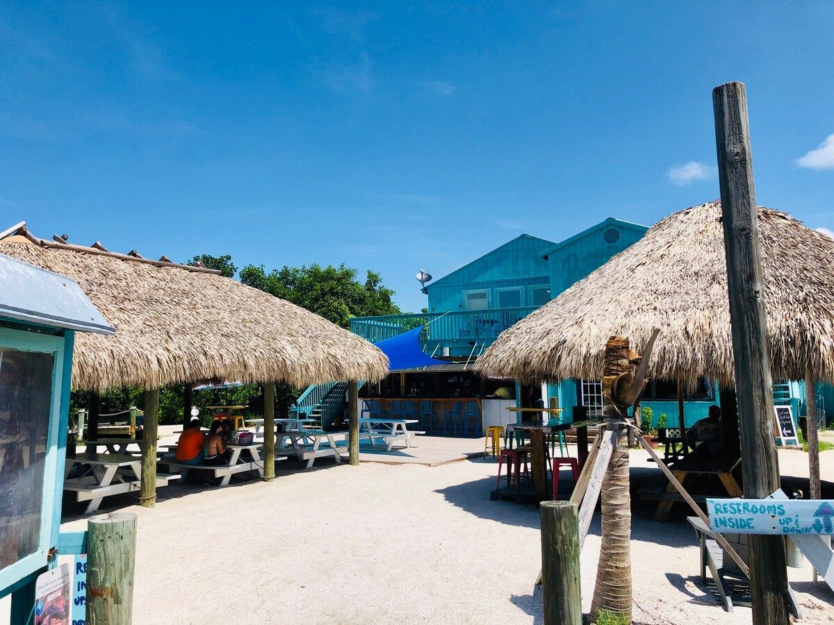 Super adorable waterfront restaurant called Mainstays in North Captiva Island!  Fun day trip out there