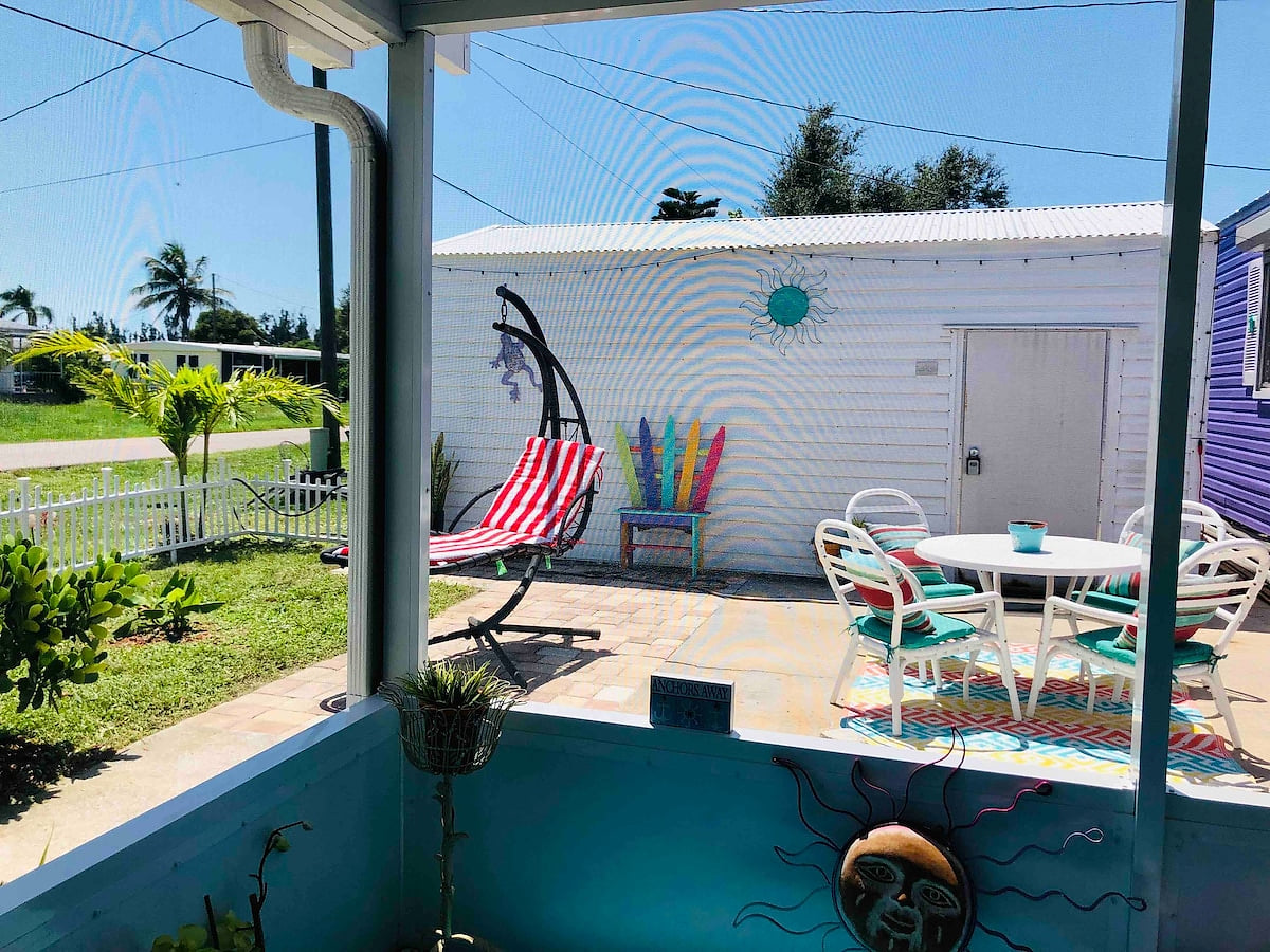 Looking out from front sunroom