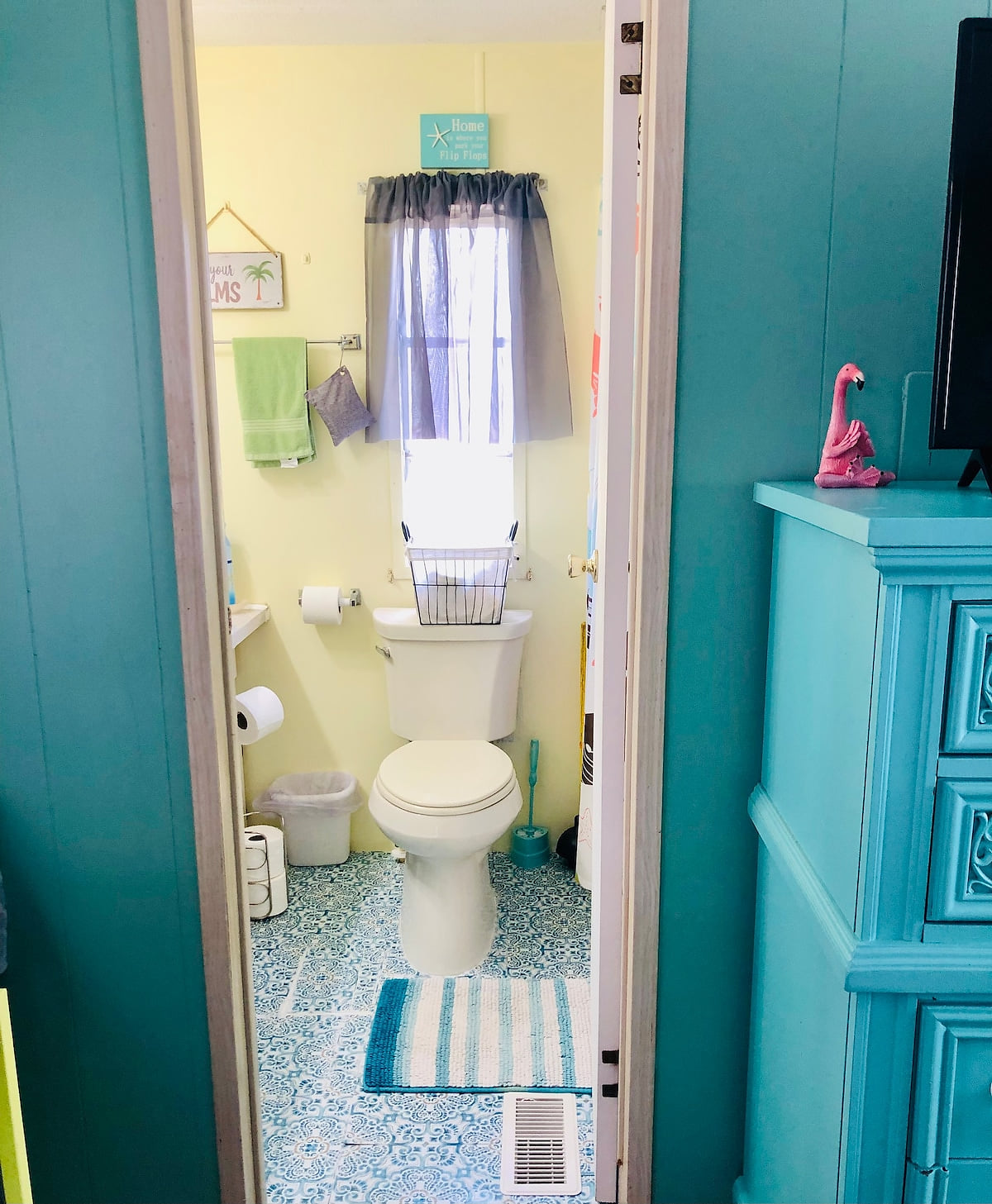 Bathroom attached to master. You will see new flooring in this pic that was recently put down here.