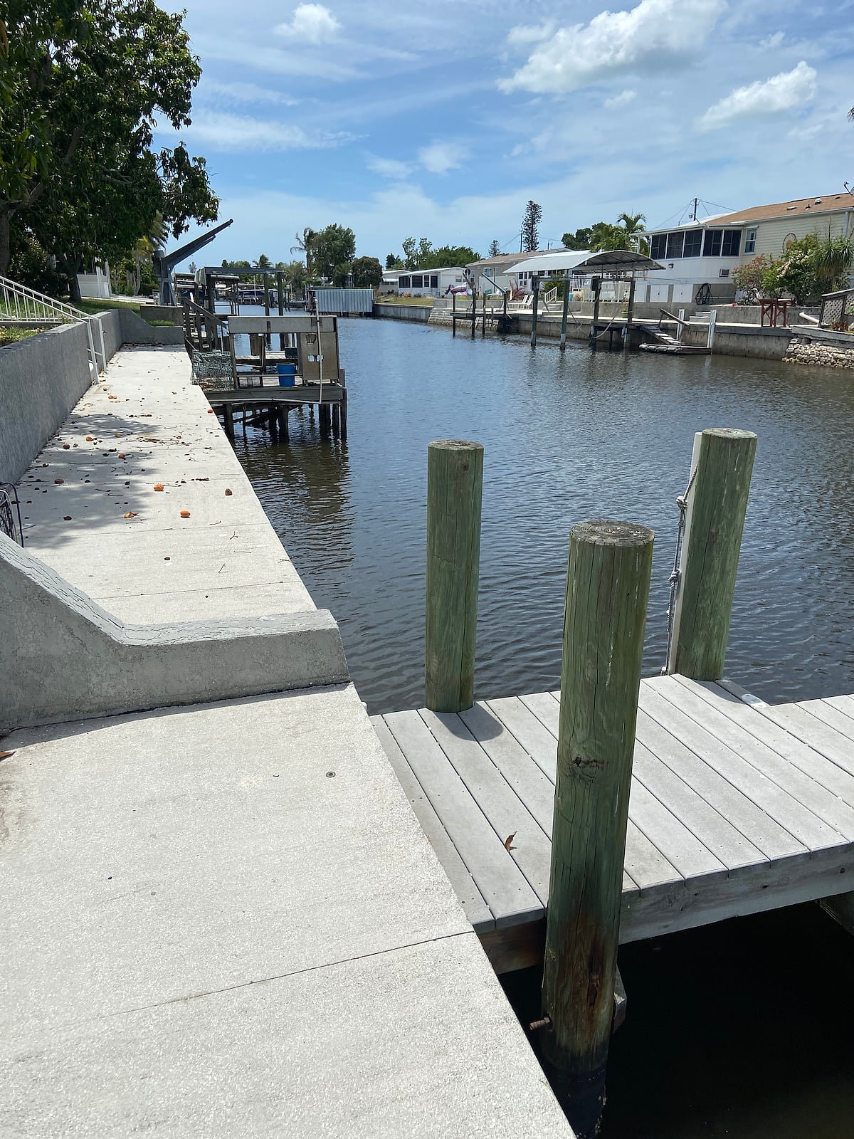 Another shot of our dock looking down the canal!