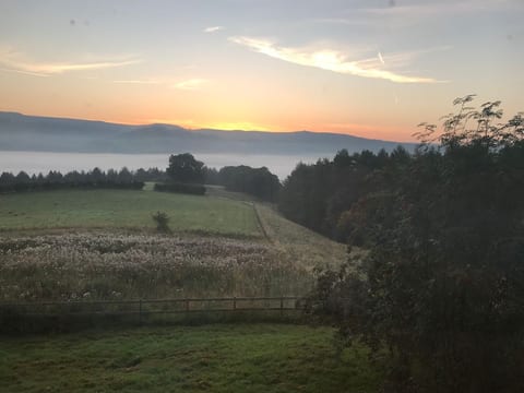 Sunrise over Stanage from sitting room window