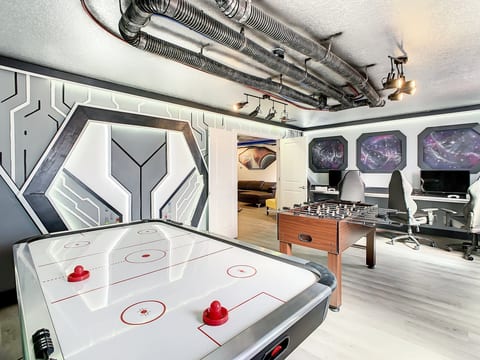 Game Room w/ Air Hockey, Foosball & 2 Xbox's