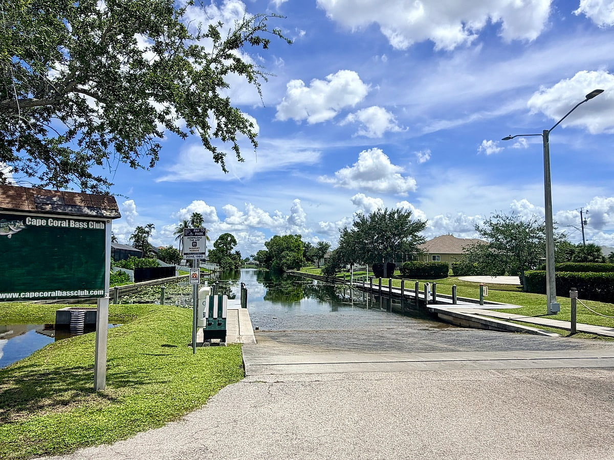 This boat ramp is about 1.5 miles from our house. It connects to the 30 mile chain of lakes freshwater system if you wanted to check it out. This does NOT connect to our house even though we live next to it