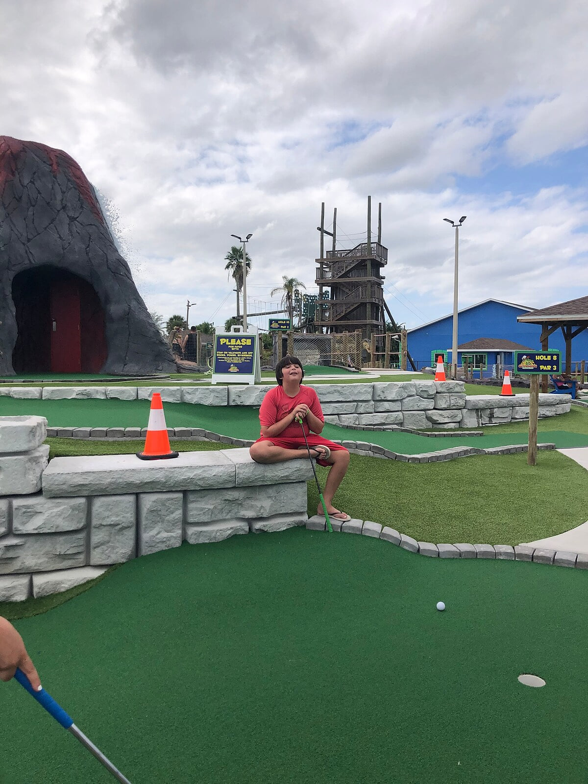 Try your luck at mini golf at Gator Mikes
