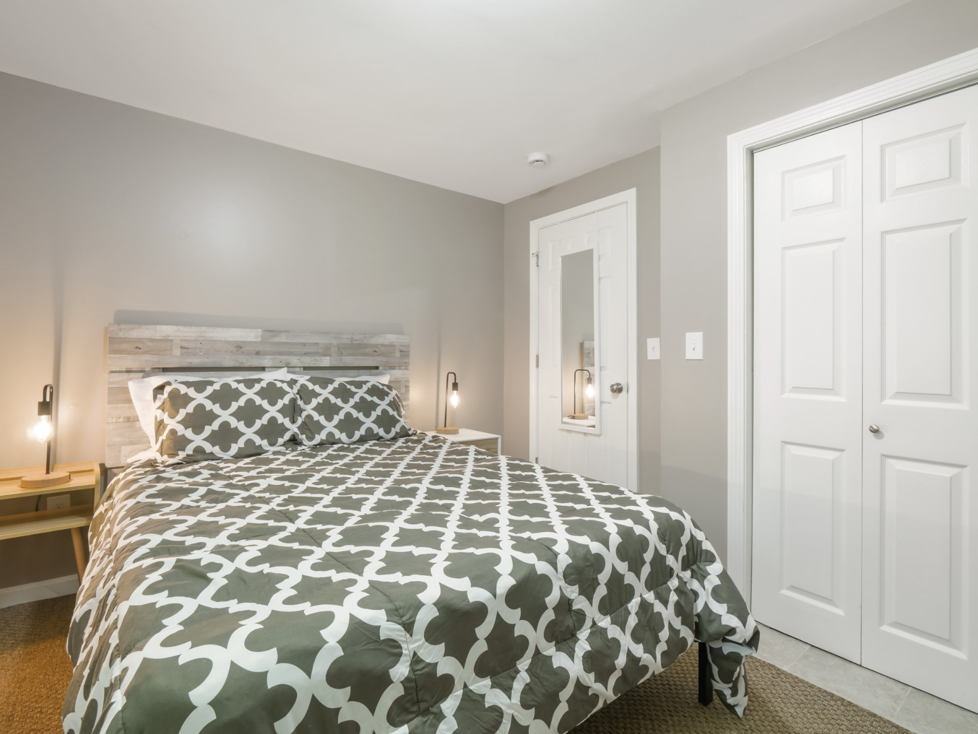 Patterned Queen Bedroom