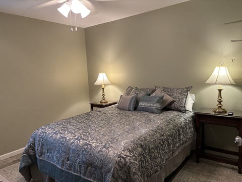 This bedroom has a queen bed with a luxury mattress and an adjustable base for your convenience and comfort.